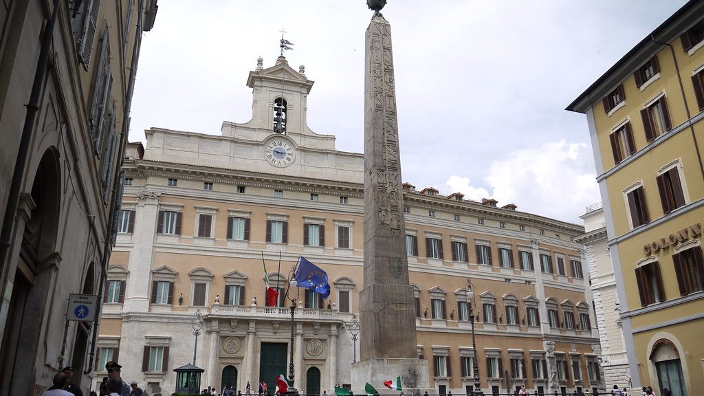 Palazzo Montecitorio a Roma, sede della Camera dei deputati